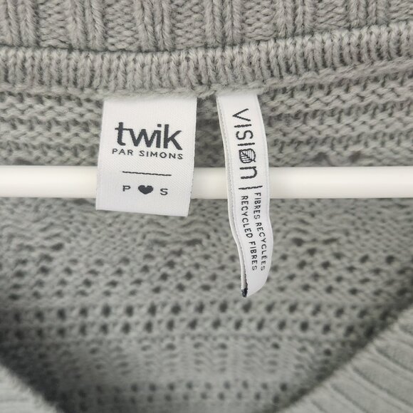 twik Pointelle Knit Cropped Cardigan - Green - Picture 3 of 8